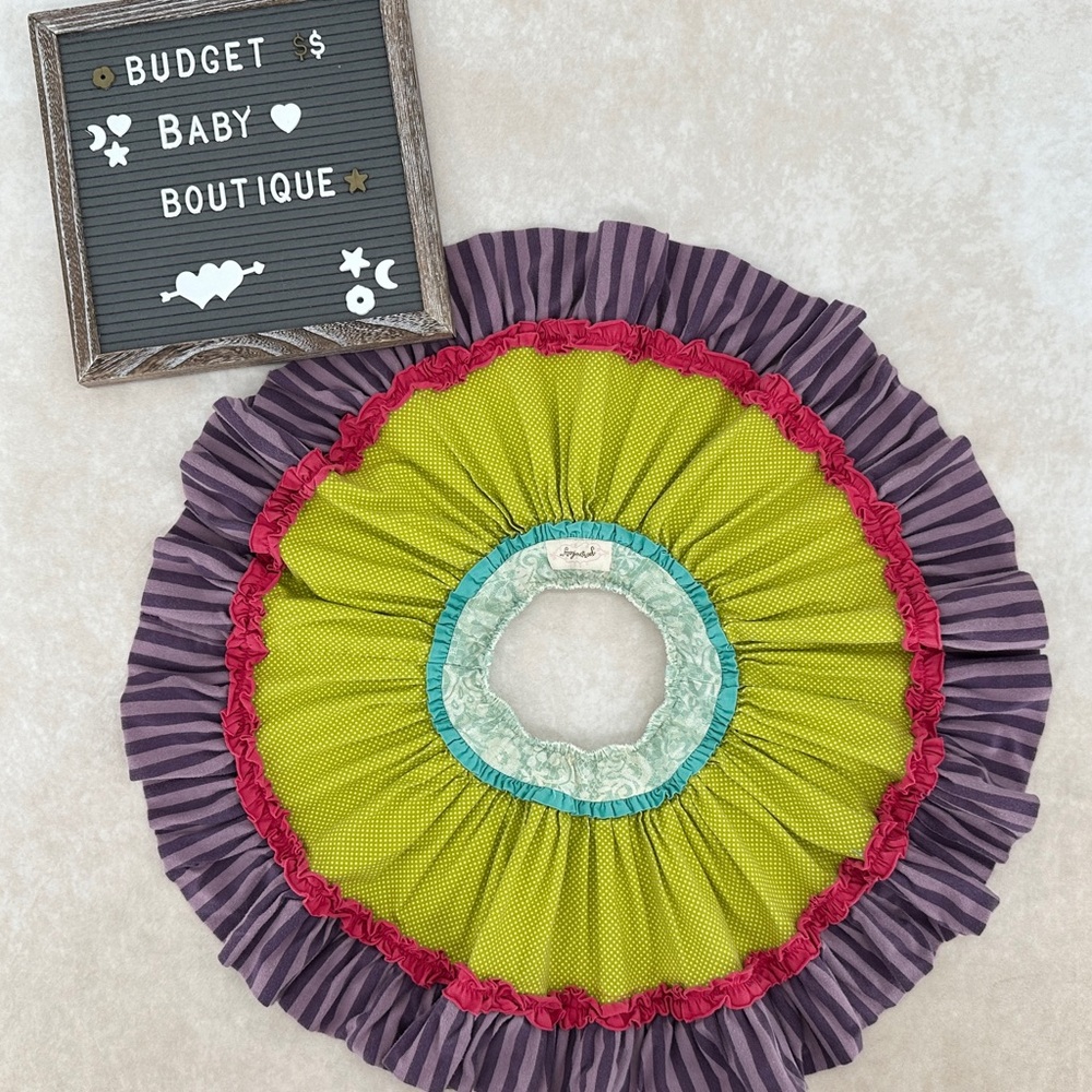 Persnickety Green and Purple Ruffled Skirt